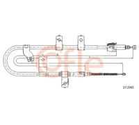 Cavo freno a mano posteriore 17.2565 COFLE per HYUNDAI SANTA FÉ I