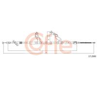 Cavo freno a mano posteriore 17.2583 COFLE per HYUNDAI TUCSON