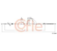Cavo freno a mano posteriore 17.2584 COFLE per HYUNDAI TUCSON