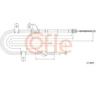 Cavo freno a mano posteriore 17.2607 COFLE per SUBARU FORESTER