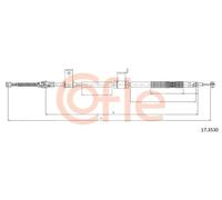 Cavo freno a mano posteriore 17.3530 COFLE per CHEVROLET OPEL
