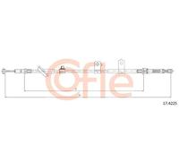 Cavo freno a mano posteriore 17.4225 COFLE per HONDA JAZZ II JAZZ III