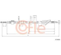 Cavo freno a mano posteriore 17.5022 COFLE per SUZUKI VITARA X-90 VITARA Cabrio