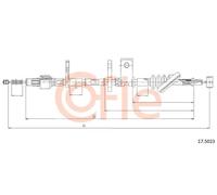Cavo freno a mano posteriore 17.5023 COFLE per SUZUKI VITARA X-90 VITARA Cabrio