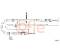 Cavo freno a mano posteriore 17.5041 COFLE per SUZUKI JIMNY Fuoristrada chiuso
