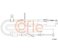 Cavo freno a mano posteriore 17.5043 COFLE per SUZUKI IGNIS I