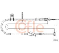 Cavo freno a mano posteriore 17.5045 COFLE per SUBARU SUZUKI