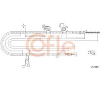 Cavo freno a mano posteriore 17.5060 COFLE per SUZUKI FIAT