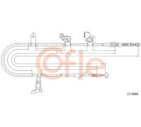 Cavo freno a mano posteriore 17.5066 COFLE per SUZUKI FIAT
