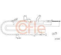 Cavo freno a mano posteriore 17.5130 COFLE per OPEL SUZUKI