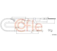 Cavo freno a mano posteriore 17.5131 COFLE per OPEL SUZUKI