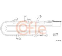 Cavo freno a mano posteriore 17.5132 COFLE per SUZUKI SWIFT III
