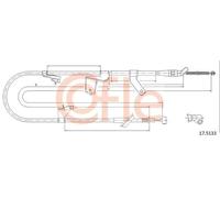 Cavo freno a mano posteriore 17.5133 COFLE per SUZUKI SWIFT III