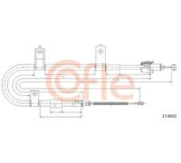 Cavo freno a mano posteriore 17.6022 COFLE per KIA PICANTO I
