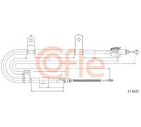 Cavo freno a mano posteriore 17.6023 COFLE per KIA PICANTO I