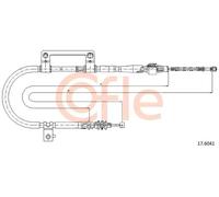 Cavo freno a mano posteriore 17.6041 COFLE per KIA CARENS I MPV / Space wagon