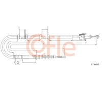 Cavo freno a mano posteriore 17.6052 COFLE per KIA CEE'D SW CEE'D Hatchback