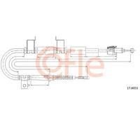 Cavo freno a mano posteriore 17.6053 COFLE per KIA CEE'D SW CEE'D Hatchback