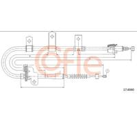 Cavo freno a mano posteriore 17.6060 COFLE per KIA PICANTO I