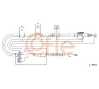Cavo freno a mano posteriore 17.6061 COFLE per KIA PICANTO I