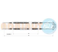 Cavo freno a mano posteriore 33.0209.1 ADRIAUTO per OPEL ASTRA G Hatchback