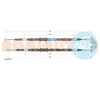 Cavo freno a mano posteriore 33.0218.1 ADRIAUTO per OPEL ASTRA H Familiare