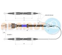 Cavo freno a mano posteriore 33.0267.1 ADRIAUTO per OPEL ASTRA J