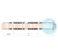 Cavo freno a mano posteriore 33.0276 ADRIAUTO per OPEL ASTRA G Hatchback