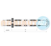 Cavo freno a mano posteriore 33.0279 ADRIAUTO per OPEL ASTRA G Hatchback