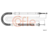 Cavo freno a mano posteriore 641.10 COFLE per FIAT IVECO