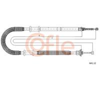 Cavo freno a mano posteriore 641.12 COFLE per FIAT DOBLO MPV / Space wagon