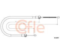 Cavo freno a mano posteriore Dx 10.6897 COFLE per DACIA SANDERO II