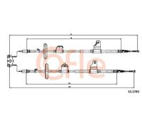 Cavo freno a mano posteriore Dx 11.5783 COFLE per OPEL MOKKA / MOKKA X