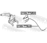 Cavo freno a mano posteriore Dx 2199-TT9RH FEBEST per FORD TRANSIT Autobus