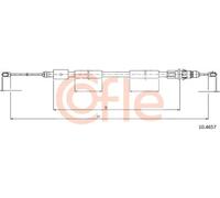 Cavo freno a mano posteriore Freno a disco 10.4657 COFLE per CITROËN