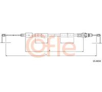 Cavo freno a mano posteriore Freno a disco 10.4658 COFLE per CITROËN