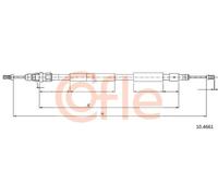 Cavo freno a mano posteriore Freno a disco 10.4661 COFLE per CITROËN