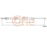 Cavo freno a mano posteriore Freno a disco 11.6686 COFLE per RENAULT