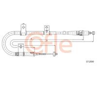 Cavo freno a mano posteriore Freno a disco 17.2550 COFLE per HYUNDAI ELANTRA III