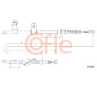 Cavo freno a mano posteriore Freno a disco 17.4210 COFLE per HONDA ACCORD VI