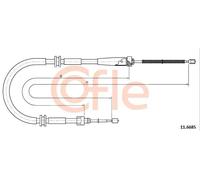 Cavo freno a mano posteriore Freno a tamburo 11.6685 COFLE per RENAULT