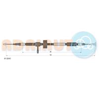 Cavo freno a mano posteriore Sx 01.0243 ADRIAUTO per ALFA ROMEO 156 GT