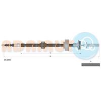 Cavo freno a mano posteriore Sx 05.0268 ADRIAUTO per BMW X5 X6
