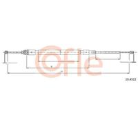 Cavo freno a mano posteriore Sx 10.4522 COFLE per PEUGEOT CITROËN