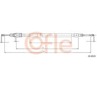 Cavo freno a mano posteriore Sx 10.4523 COFLE per PEUGEOT CITROËN