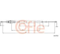 Cavo freno a mano posteriore Sx 10.4715 COFLE per CITROËN C3 I C3 Pluriel