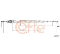 Cavo freno a mano posteriore Sx 10.4717 COFLE per CITROËN PEUGEOT