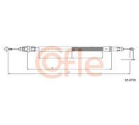Cavo freno a mano posteriore Sx 10.4739 COFLE per PEUGEOT CITROËN FIAT