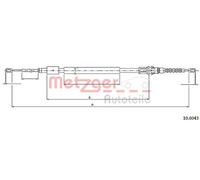 Original METZGER Cavo Del Freno Di Emergenza 10.6043 Per Citroën Peugeot