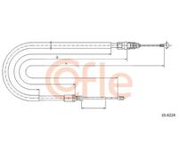 Cavo freno a mano posteriore Sx 10.6224 COFLE per PEUGEOT 407 407 SW 407 Coupé